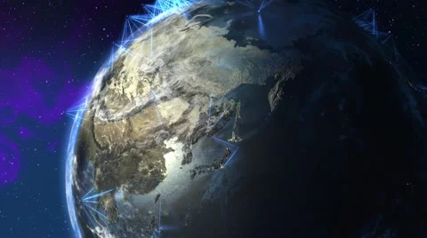 Global connection Video stock 43459606
