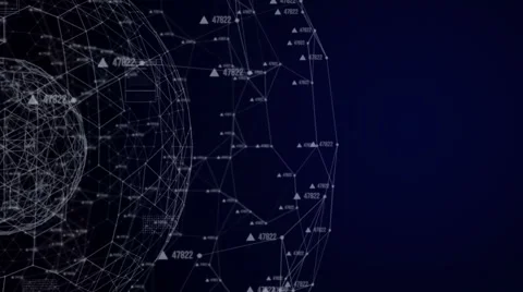 Global connection hologram on the left side of the screen. Stock-Footage 67368072