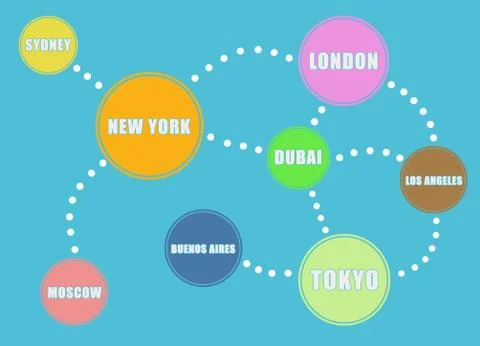 Global Connection Stock Illustration