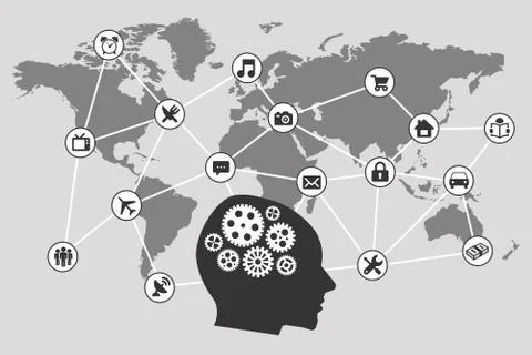 Global connection Stock Illustration