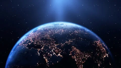Global Connection Lines. Earth Network Data Transfer. Futuristic AI Technology Stock Footage 333697536