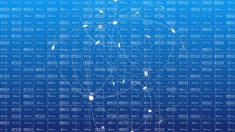 Global Connection Lines. Network Data Transfer Over Earth. Futuristic AI Stock-Footage 328197633