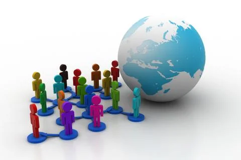 Global connection of people Stock Illustration