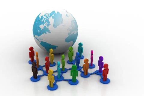 Global connection of people Stock Illustration