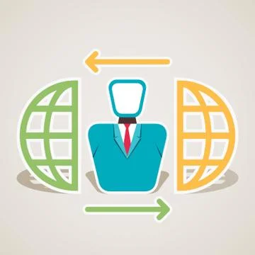 Global connection of people vector Stock Illustration