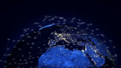 Global connection.Flying to Dbai. Stock Footage 135741490