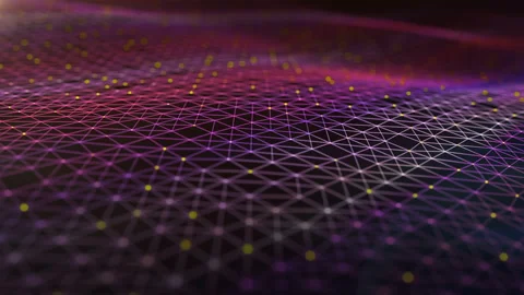 Global connection.Waving Technological Plexus animation animation.Abstract Stock Footage 165837155