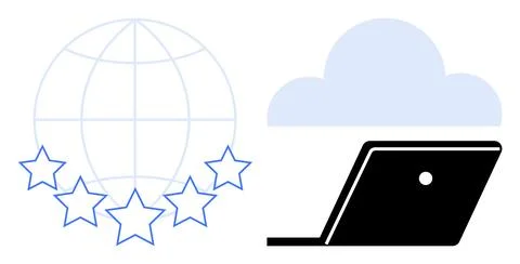 Global Connectivity and Cloud Computing Enhancing Digital Access and Efficien 库存插图