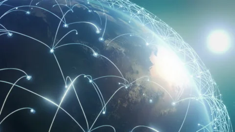 Global Connectivity and Digital Networks: A Futuristic Perspective Stock Footage 319590293