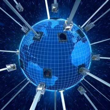 Global connectivity, artwork Illustrazione stock