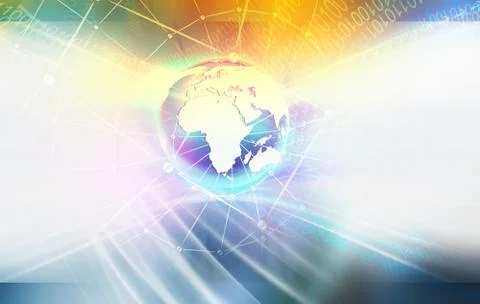 Global Connectivity Background of Digital World 库存插图
