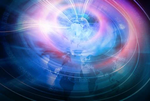 Global Connectivity Background through World Concept Series Illustrazione stock