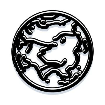Global connectivity concept with abstract planet lines Stock Illustration