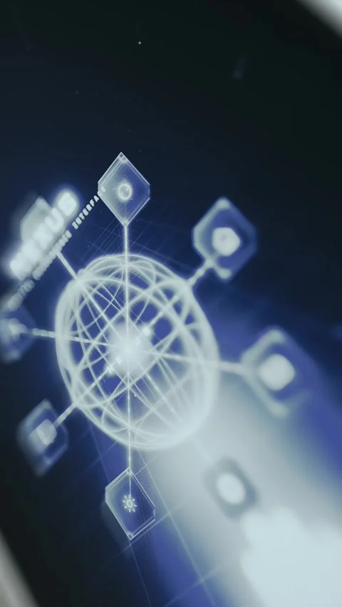 Global connectivity illustration showing interconnected communication systems Vídeo Stock 335487260