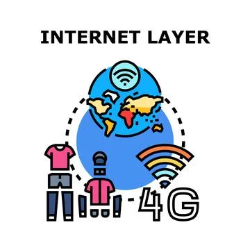 Global connectivity internet layer networking concept illustration Stock Illustration