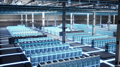 Global connectivity, internet speed and data center mainframe computers Stock Footage 327824390