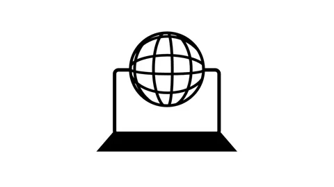 Global Connectivity Laptop Icon Stock Footage 336064170