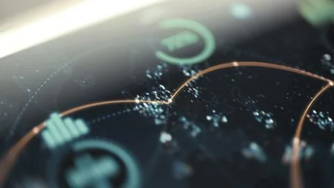 Global connectivity map visualizes regional data routes Stock Photos
