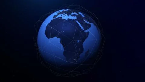 Global connectivity, networking and data processing digital video concept. .. Stock Illustration