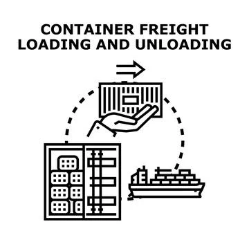 Global container freight logistics and cargo shipping concept Stock Illustration