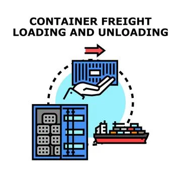Global container freight logistics and cargo shipping concept 스톡 일러스트