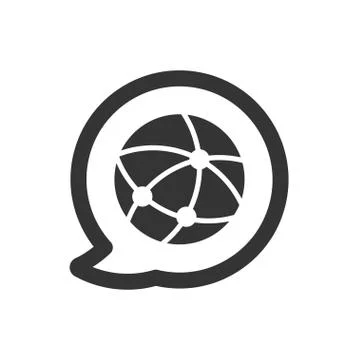 Global conversation icon Stock Illustration