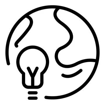Global course icon outline vector. Online education Stockillustratie