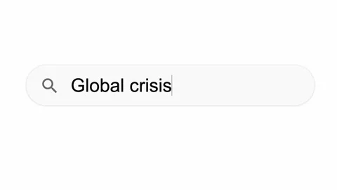 GLOBAL CRISIS Searching Web. Stock Footage 244629632