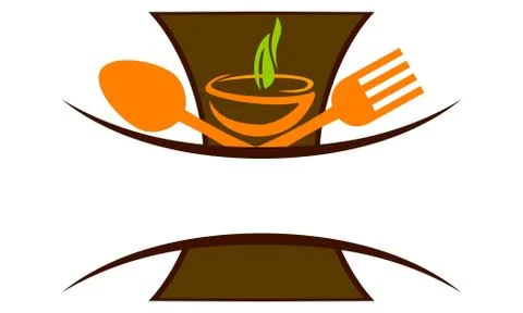 Global Culinary Emblem Template Blank Stock-Illustration