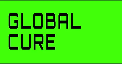 Global cure text green screen, masked glitched effect. Stock Footage 132621622