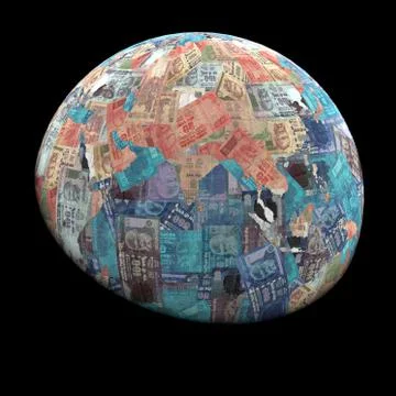 Global currency rupees with negative effect illustration Illustrazione stock