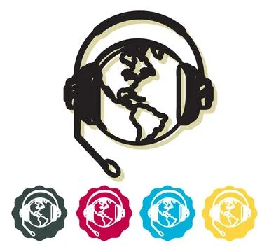 Global Customer Support - Icon Stock Illustration