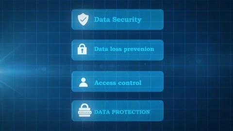 Global Cyber Data Security Padlock Icon with Connected Digital Network. Stock Footage 344527941