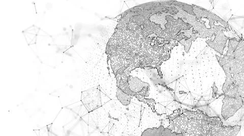 Global Cyber security firewall encryption of data safe online transfer  스톡 일러스트