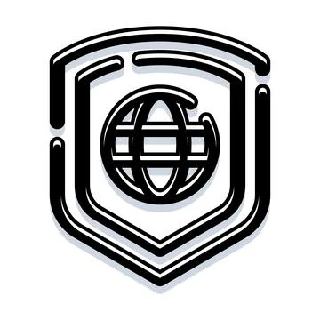 Global cyber security network protection shield concept Stock Illustration
