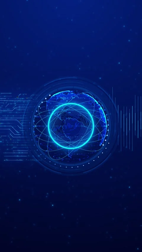 Global cybersecurity big data connectivity cloud computing internet of things Stockbeeldmateriaal 333789483