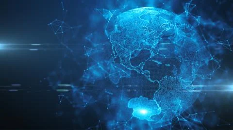 Global cybersecurity encrypted network data security for online transfer  Illustrazione stock