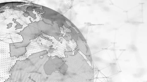 Global cybersecurity encrypted network data security for online transfer  Stock Illustration