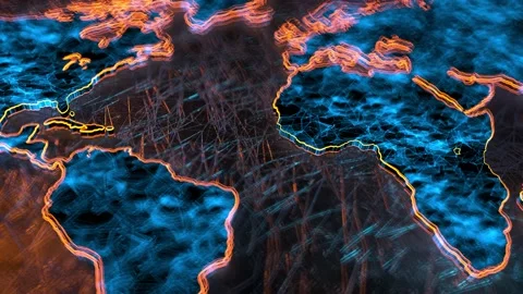 Global cybersecurity network using encryption of information technology data Stock Footage 165573376