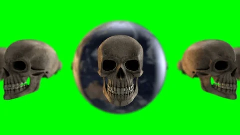 Global danger loop - green background Stock Footage 85738269