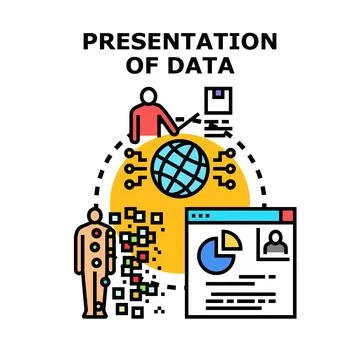 Global data analysis and digital information presentation Stock Illustration