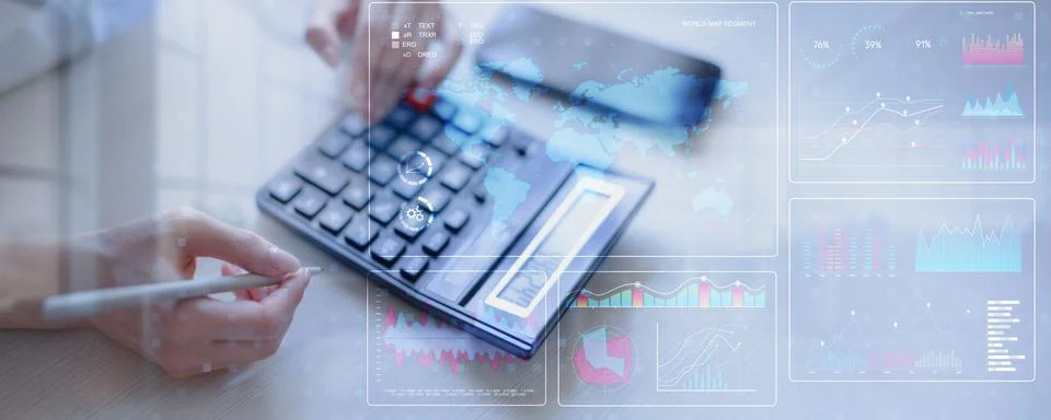 Global Data Analytics and Performance Visualization Dashboard for Business In Stock Photos