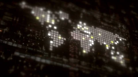 Global data matrix network world map Видео 330386077