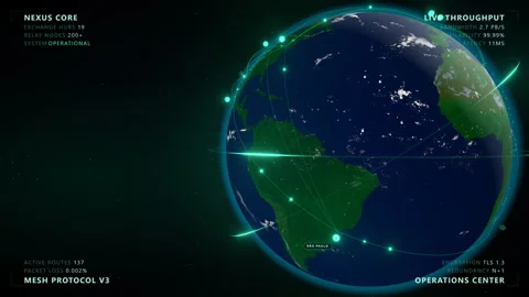 Global Data Network: The Abyss - 4K Broadcast 16:9 Stock-Footage 336262593