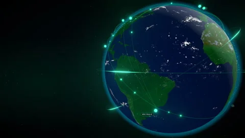 Global Data Network: The Abyss - 4K Broadcast 16:9 Clean Plate Vidéo 336262851