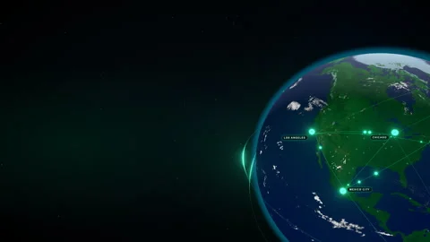 Global Data Network: Anchor East - 4K Broadcast 16:9 Clean Plate Stock Footage 336263613