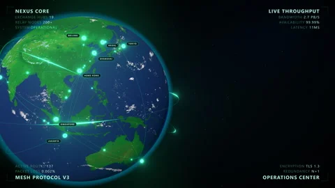 Global Data Network: Anchor West - 4K Broadcast 16:9 Video stock 336263153