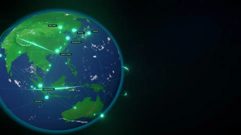 Global Data Network: Anchor West - 4K Broadcast 16:9 Clean Plate 스톡 동영상 336263248