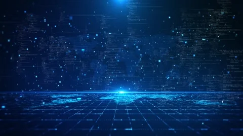 Global Data Network Binary Code Digital Technology Digital world map binary code 動画素材 341903726