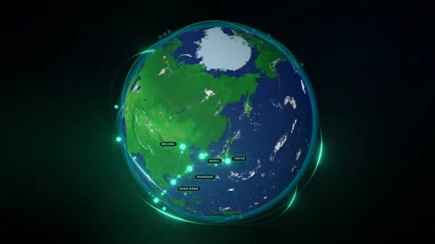 Global Data Network: Core Exit - 4K Broadcast 16:9 Clean Plate Stock Footage 336263930